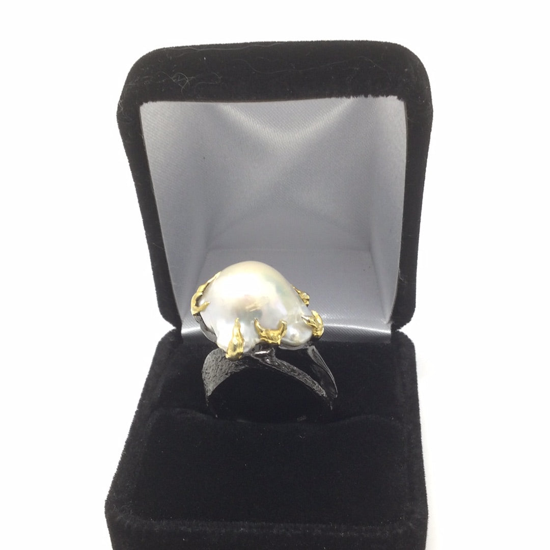 Genuine Baroque Pearl Ring