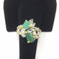Genuine Emeralds Pear Shaped Ring