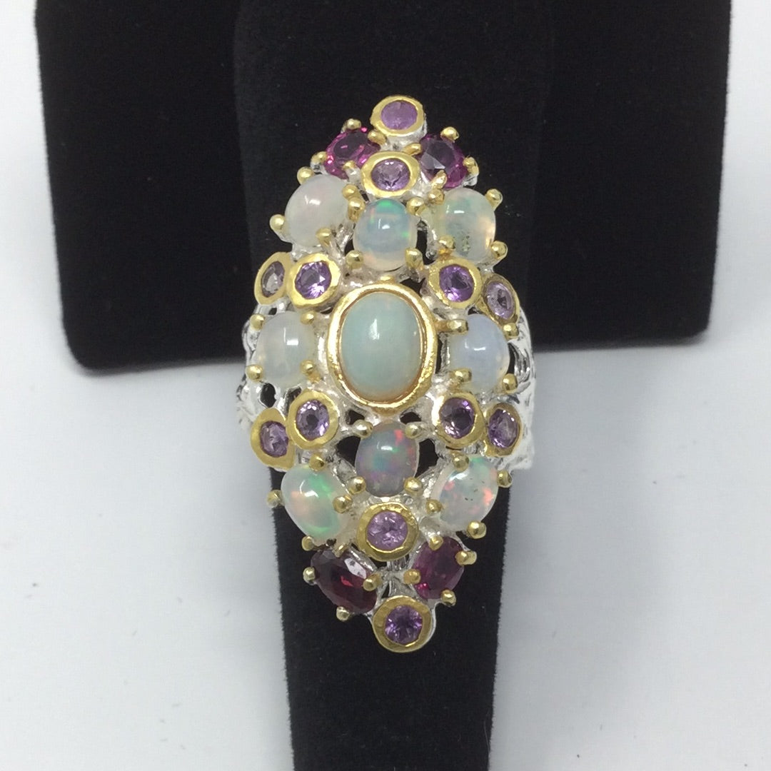 License To Thrill, Genuine Opal & Gemstone Ring