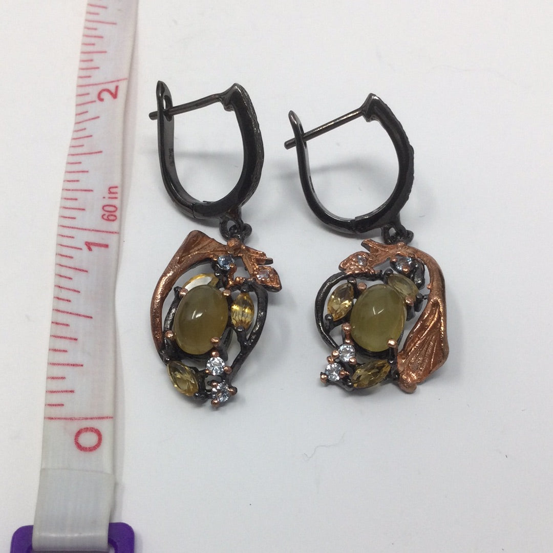 Genuine Cats Eye Earrings