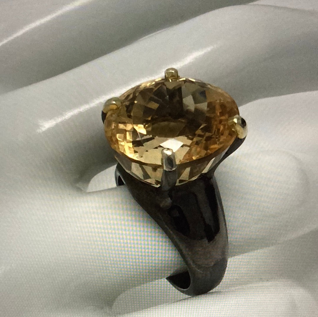 Genuine Golden Citrine Ring