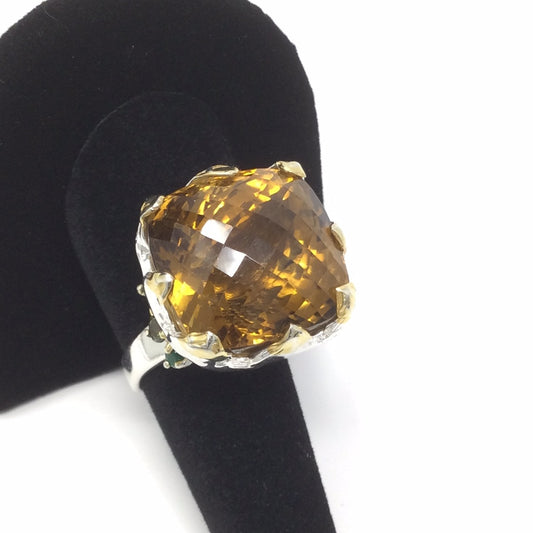 Massive Sensual Cognac Quartz Ring