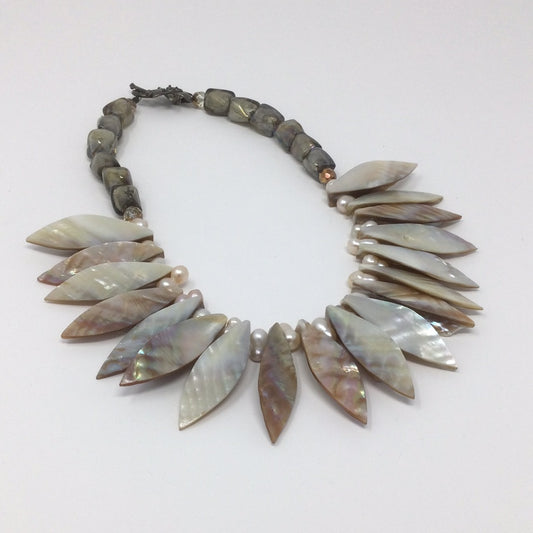 Mother Of Pearl Collar Necklace | Artist Original by Miss Debbie