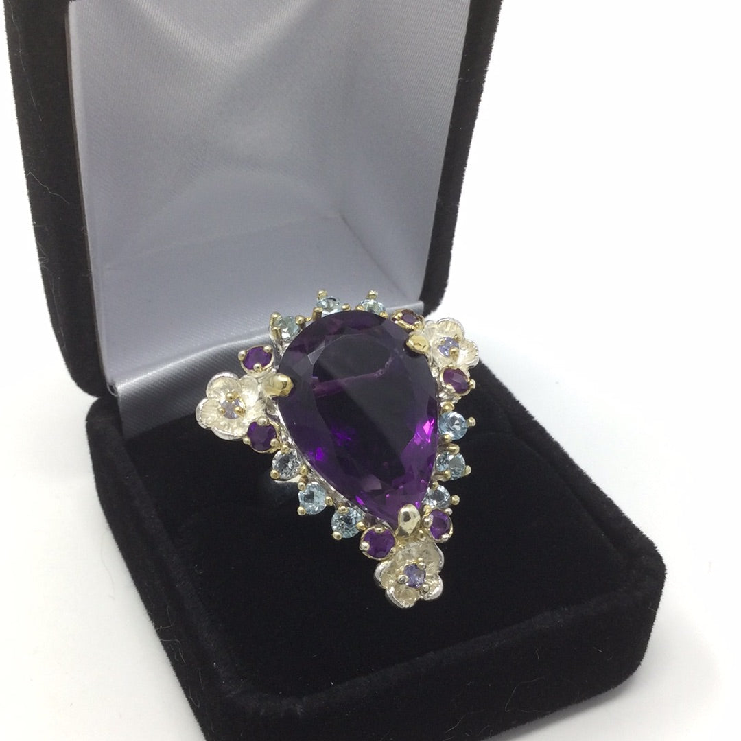 Amorous Amethyst Genuine 30 CTW Ring