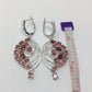 Hold For Victoria  0 Genuine Pink & Red Tourmaline Earrings