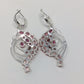 Hold For Victoria  0 Genuine Pink & Red Tourmaline Earrings