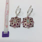 Genuine Opal, Tourmalines & Garnet Earrings