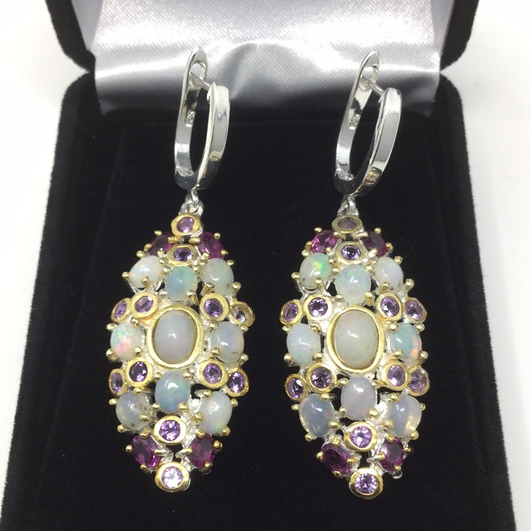 License to Thrill, Genuine Opal & Gemstone Earrings