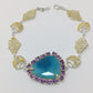 Genuine Turquoise & Amethyst Bracelet