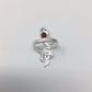 Genuine Garnet Snake Ring