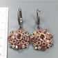 Genuine Garnets & Amethyst Earrings