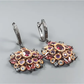 Genuine Garnets & Amethyst Earrings