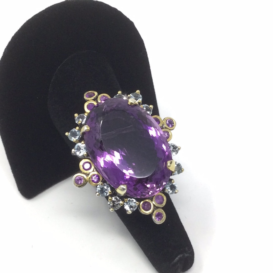 Iconic Mr. Big 48CTW Genuine Amethyst Ring