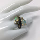 Genuine Fiery Faceted Opal Ring