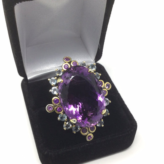 Iconic Mr. Big 48CTW Genuine Amethyst Ring