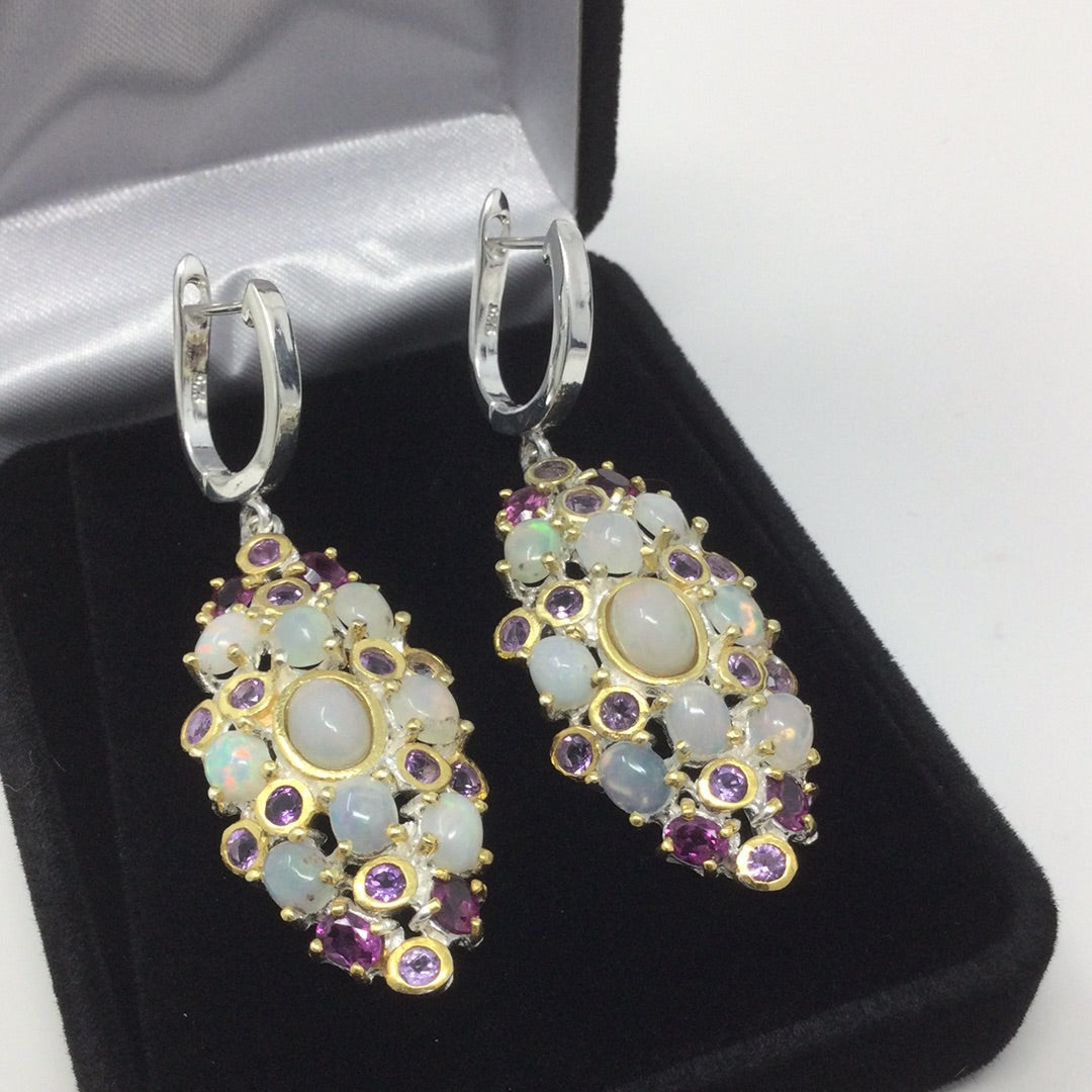 License to Thrill, Genuine Opal & Gemstone Earrings