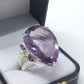 Incredible 45 CTW Genuine Amethyst Ring