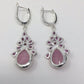 Genuine Pink Ruby & Garnet Earrings