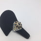 Rare Black Fiery Opals Ring