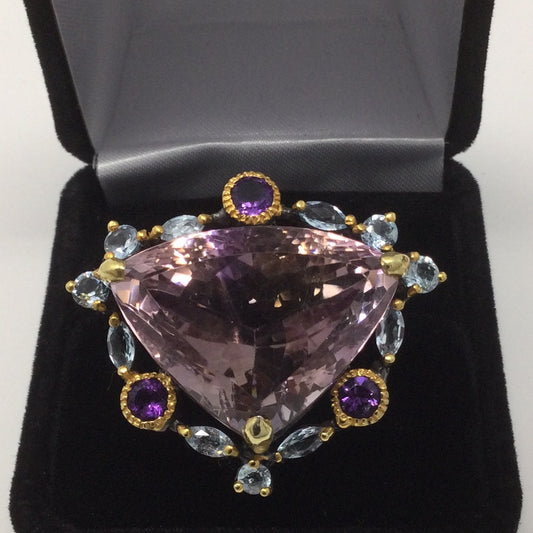 Massive 36 CTW Genuine Ametrine Ring