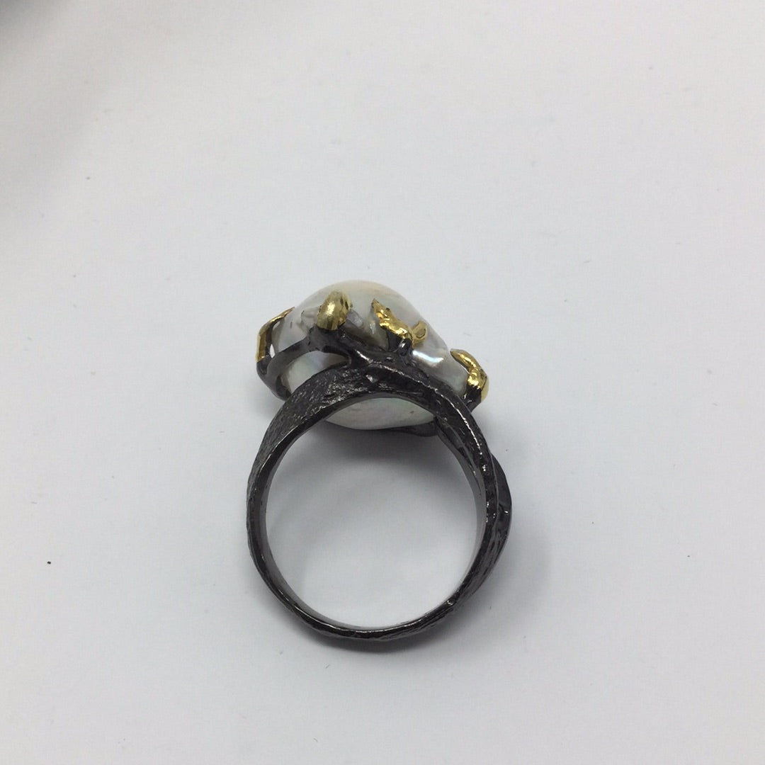 Genuine Baroque Pearl Ring