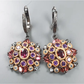 Genuine Garnets & Amethyst Earrings