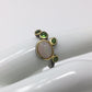 Genuine Fiery Opal & Russian Chrome Diopside Ring