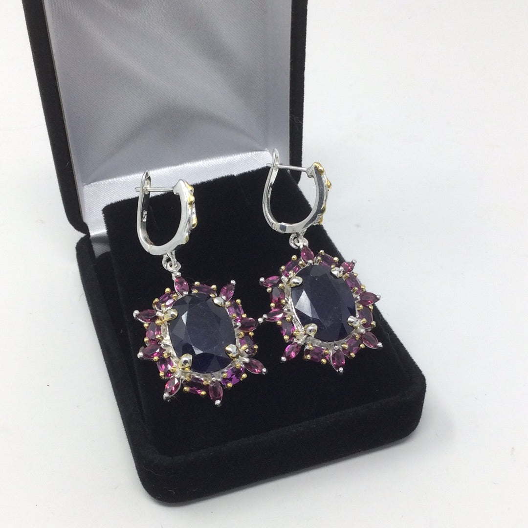 Genuine Sensual Sapphire Earrings