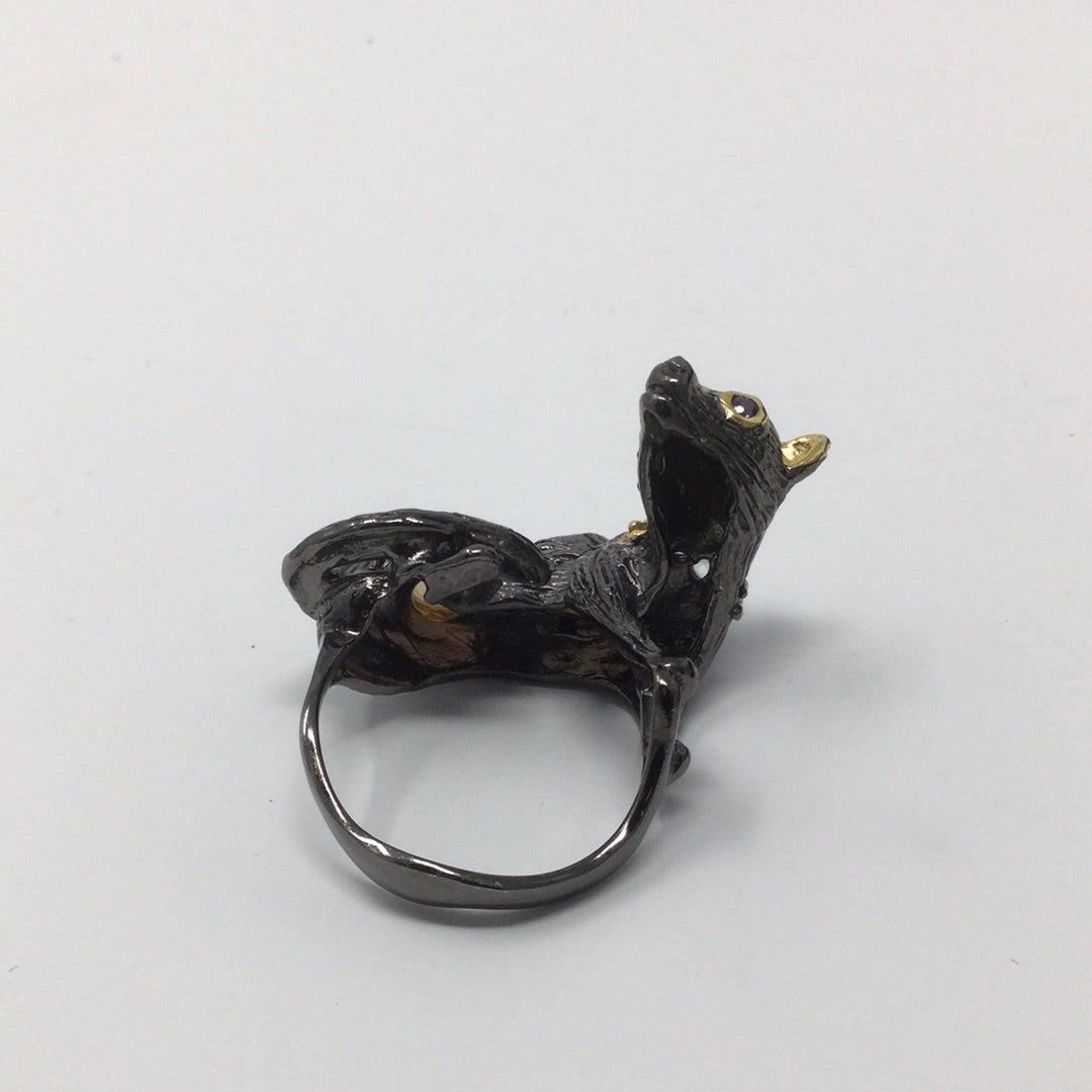 Handcrafted Genuine Opal Dog Ring