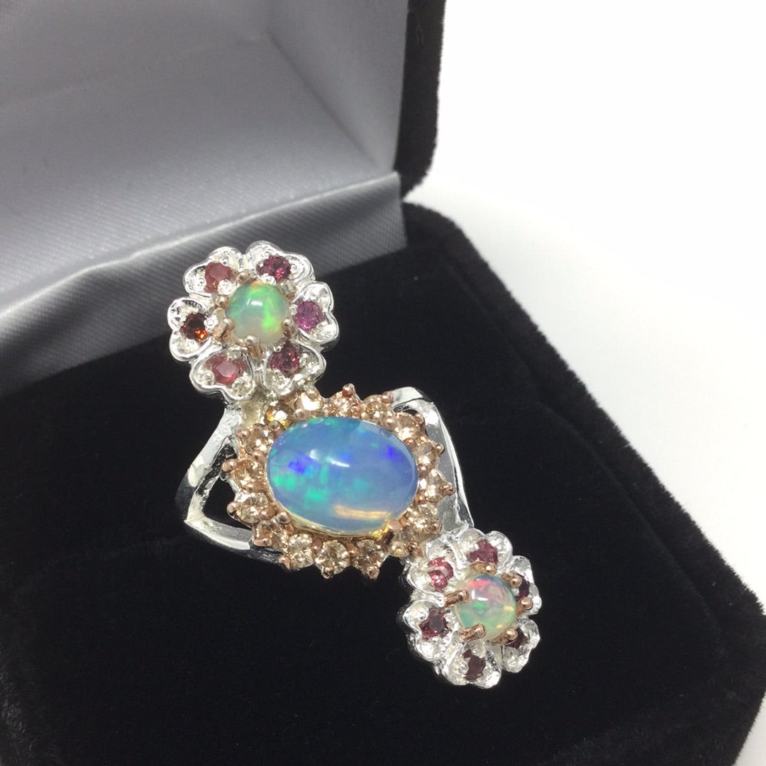 Hot On Fire Genuine Opal Ring