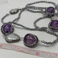 Genuine Amethysts & Baroque Pearls Necklace