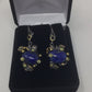Genuine Lapis Lazuli, Emerald & Sapphire Earrings