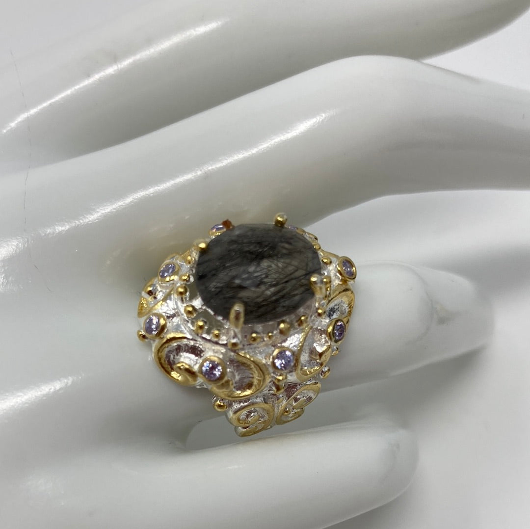 Genuine Rutilated Faceted Quartz