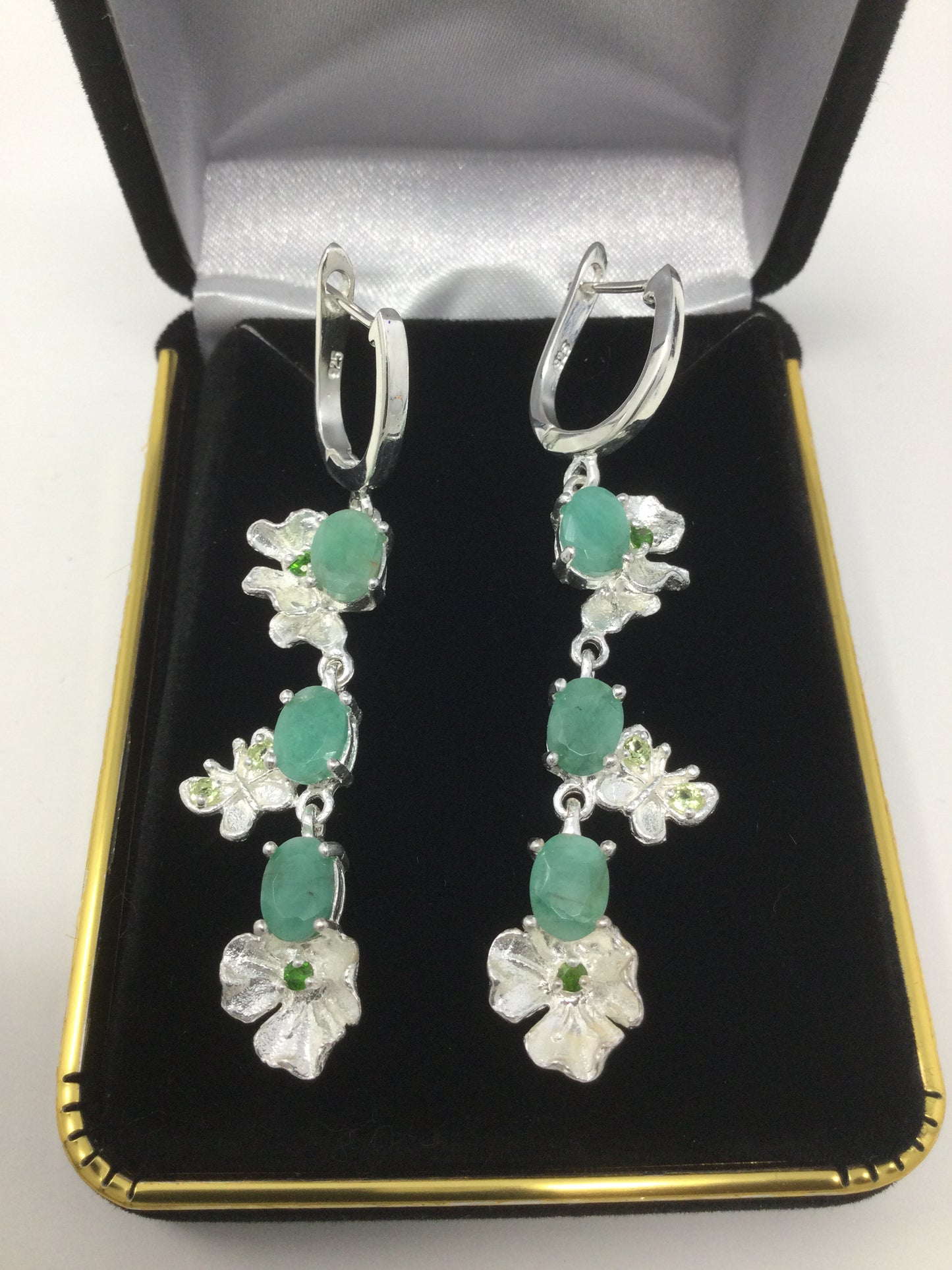 Epiphany of Genuine Emerald Earrings