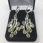 Sweeping Long Genuine Opal Earrings