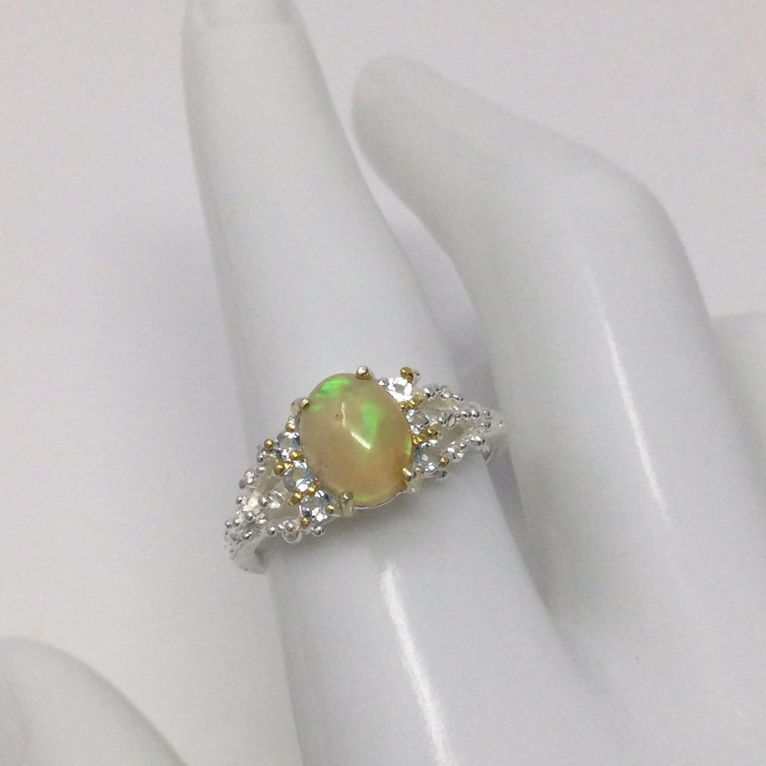 Genuine Fiery Opal Ring