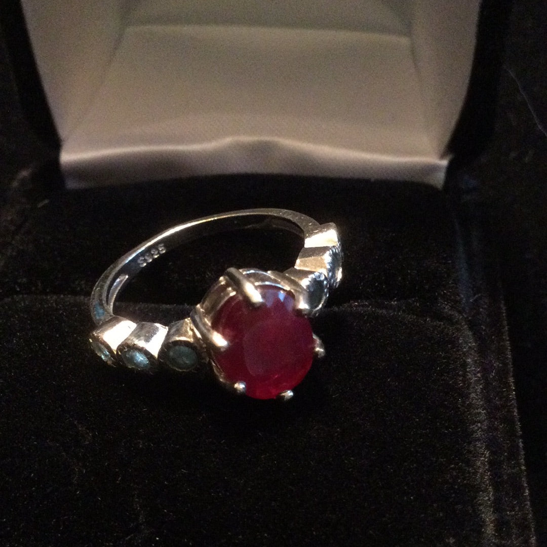 Genuine Ruby & Emerald Ring