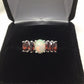 Genuine Fiery Opal & Garnet Ring