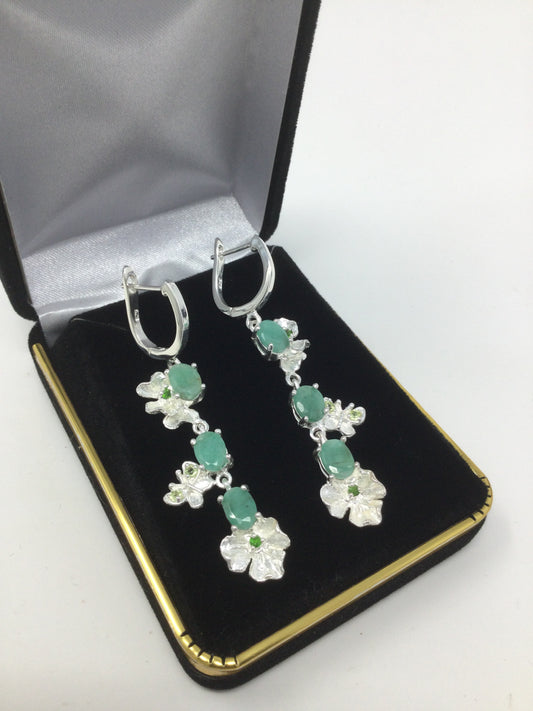 Epiphany of Genuine Emerald Earrings