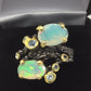 Genuine Fiery Faceted Opal Ring