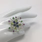 Supernova Genuine Black Opal & Gemstone Ring