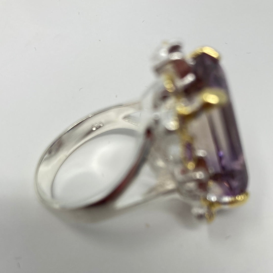 Genuine 15 CTW Ametrine Ring