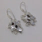 Genuine Black Opals and Garnet Earrings