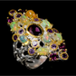 Glorious Bejeweled Garnet & Opal Bejeweled Ring