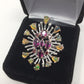 Galaxy Of Genuine Opals & Garnets Ring