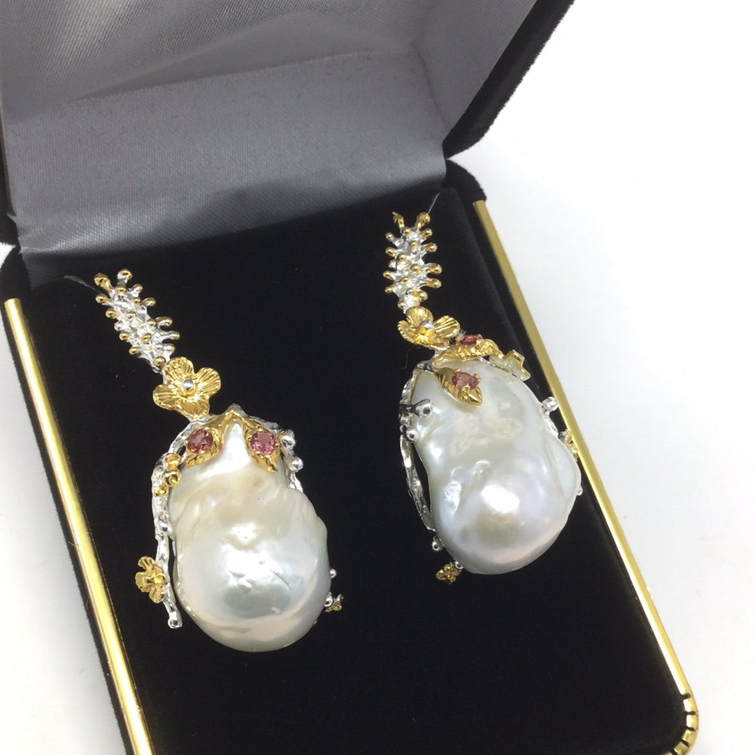 Genuine Baroque Pearl Earrings