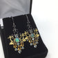 Genuine Opal, Citrine & Topaz Earrings
