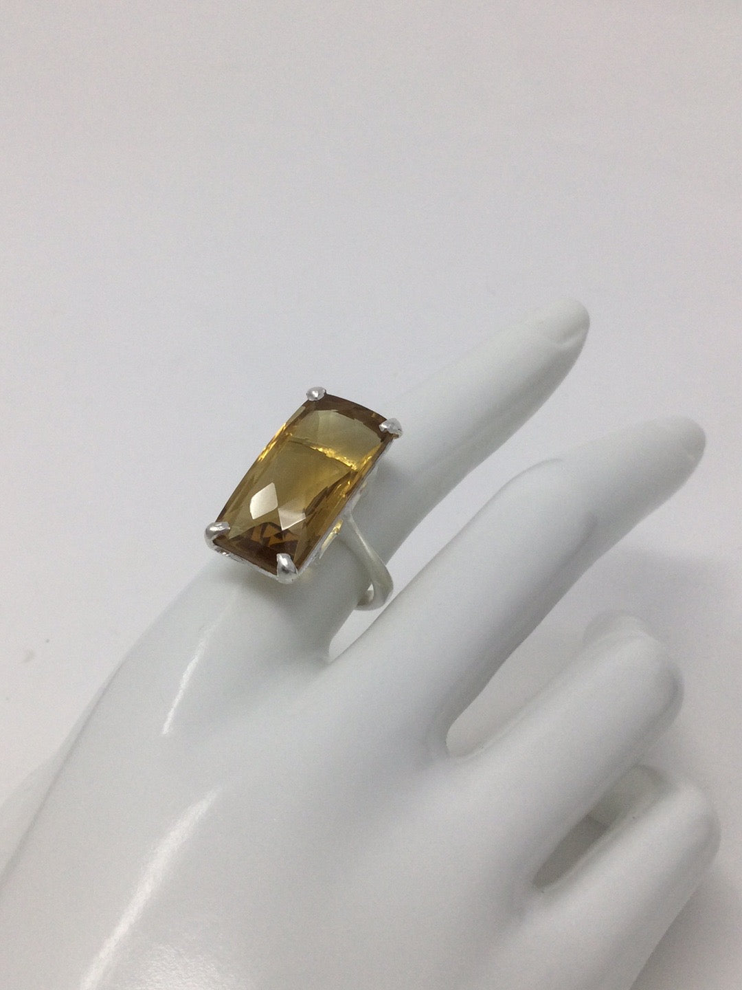 Classy 30 CTW Genuine Citrine Ring