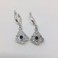 Genuine Sapphire & Amethyst Earrings