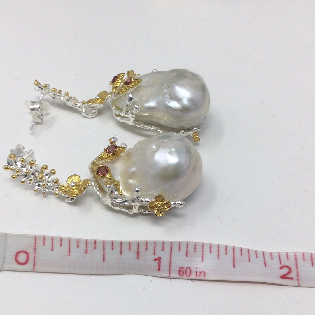 Genuine Baroque Pearl Earrings